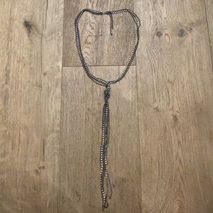 Long Silver Chain Necklace